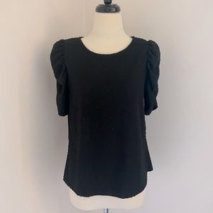 W5 Puff Short Sleeve Swiss Dot Top